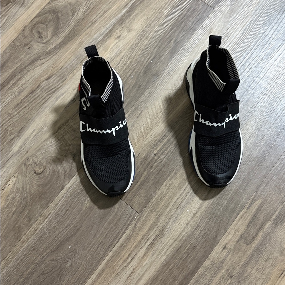 Champion Black and White Slip-On Sneakers